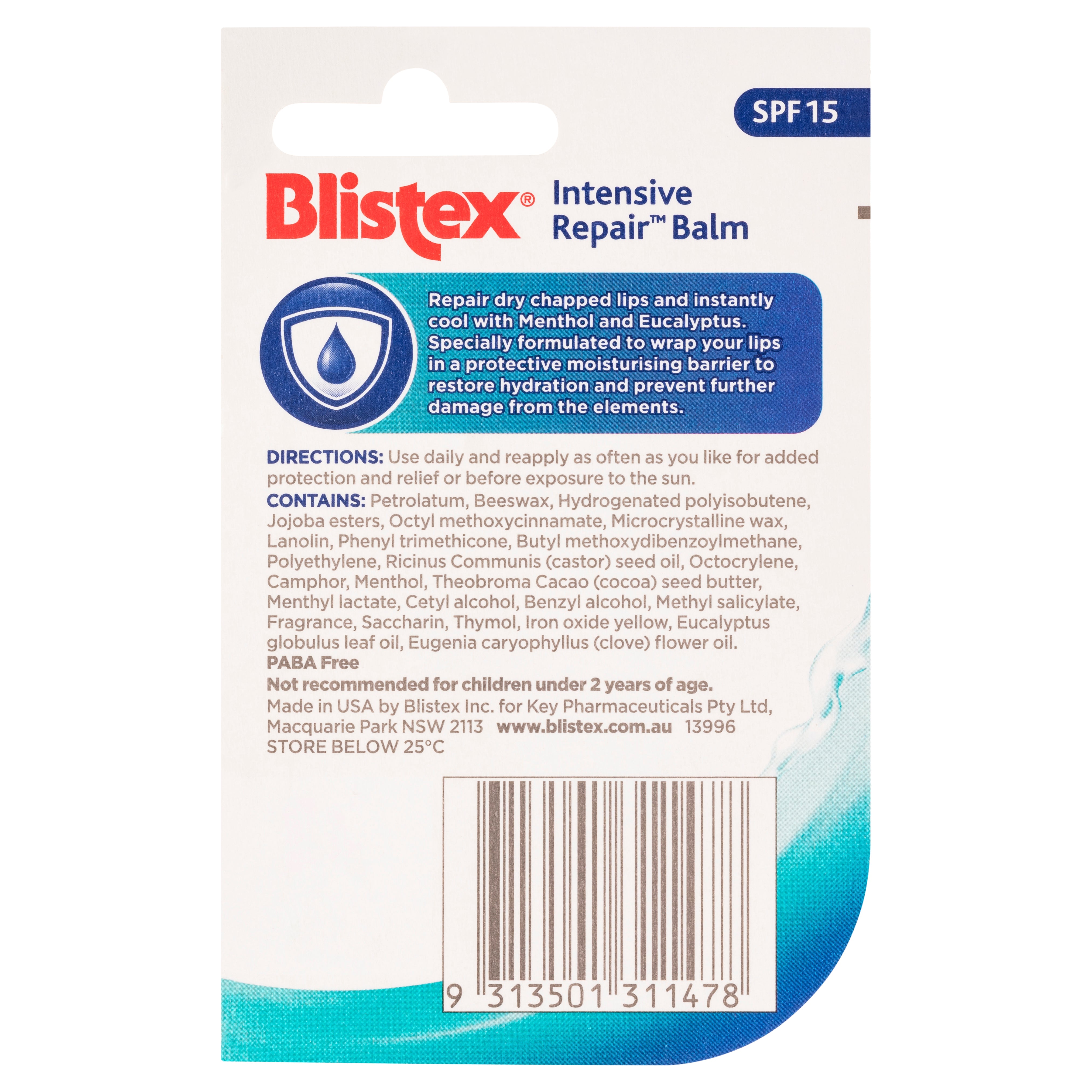 Blistex Intnsv Rep Balm 4.25g