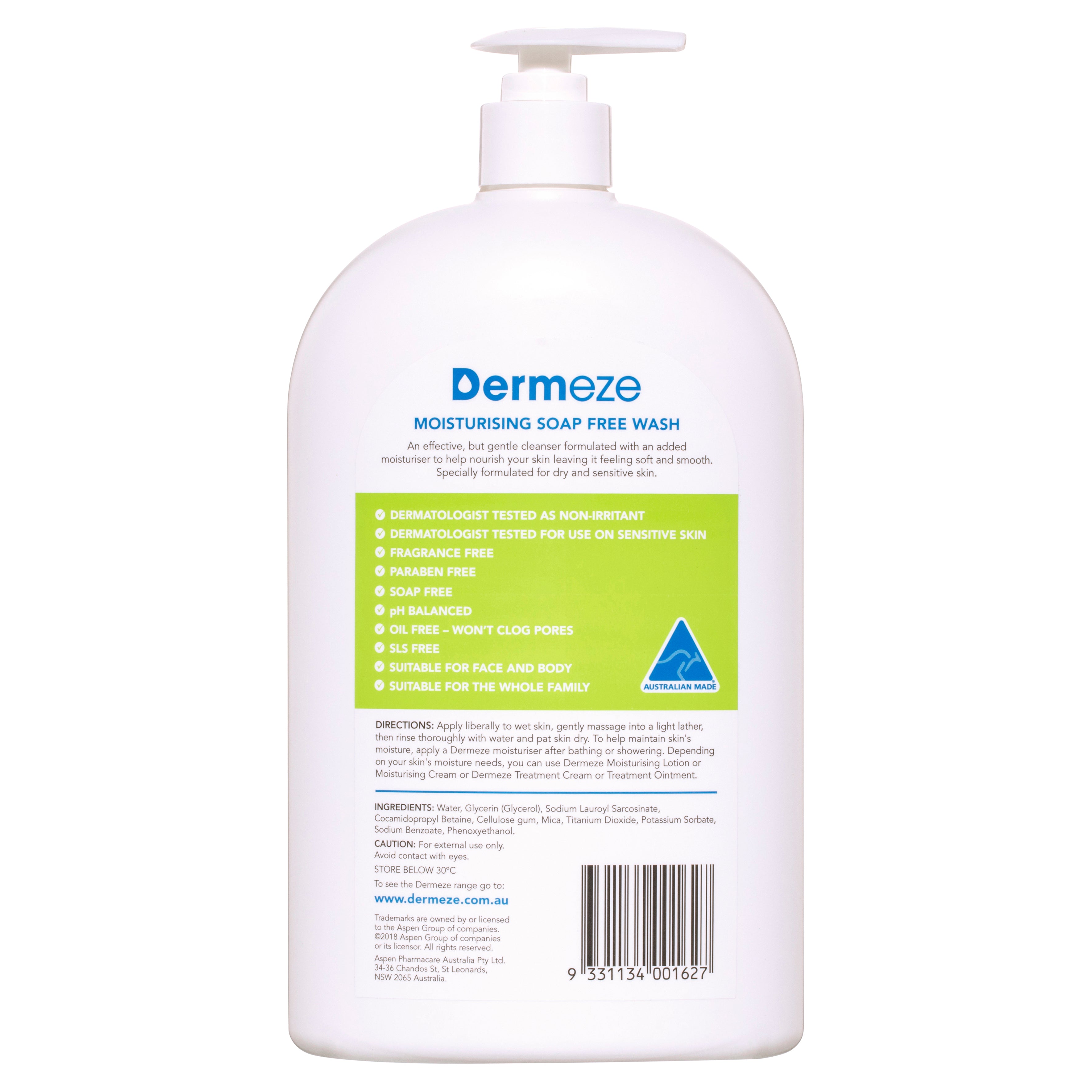 Dermeze Moist SoapFr Wsh 1Ltr