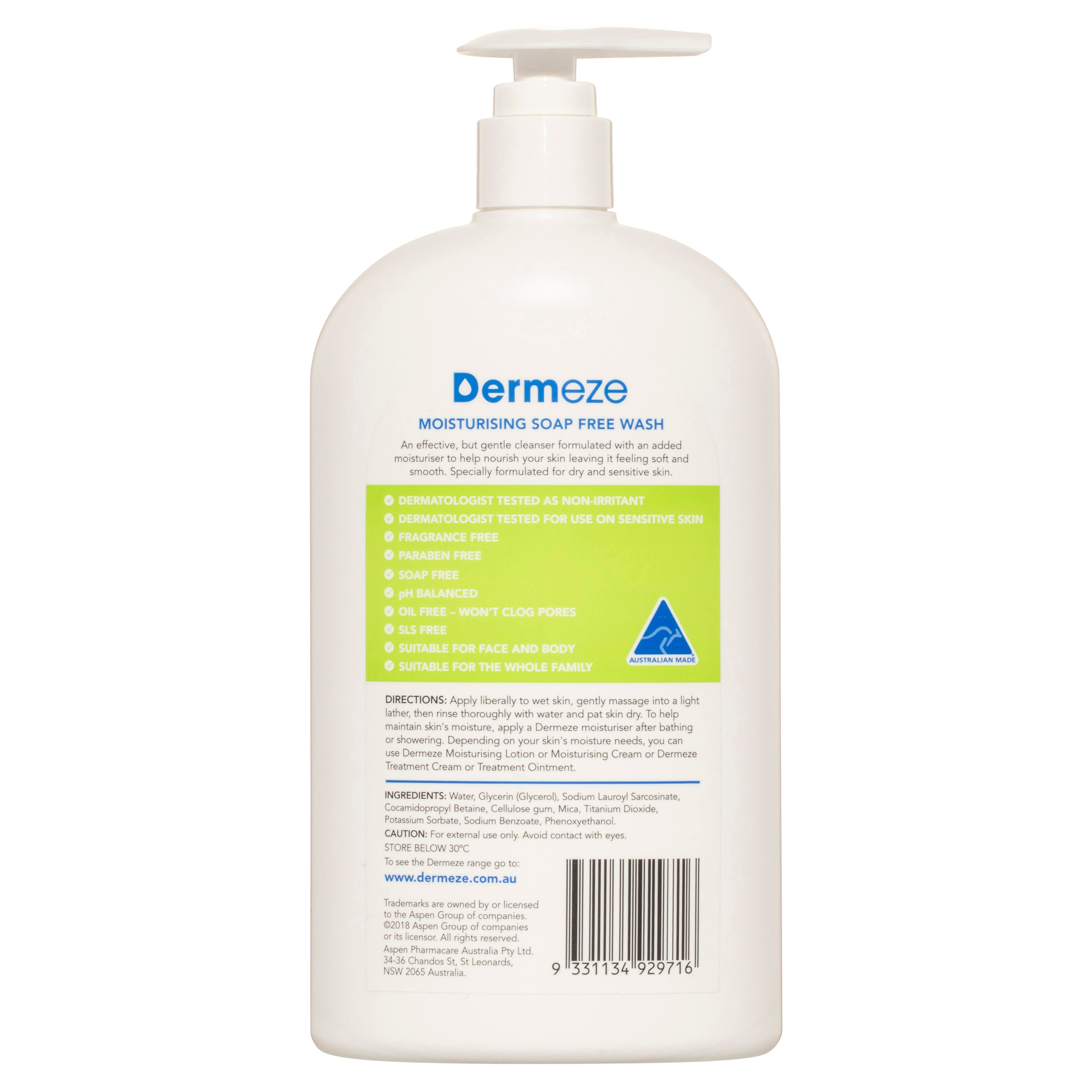 Dermeze Moist SoapFr Wsh 500ml