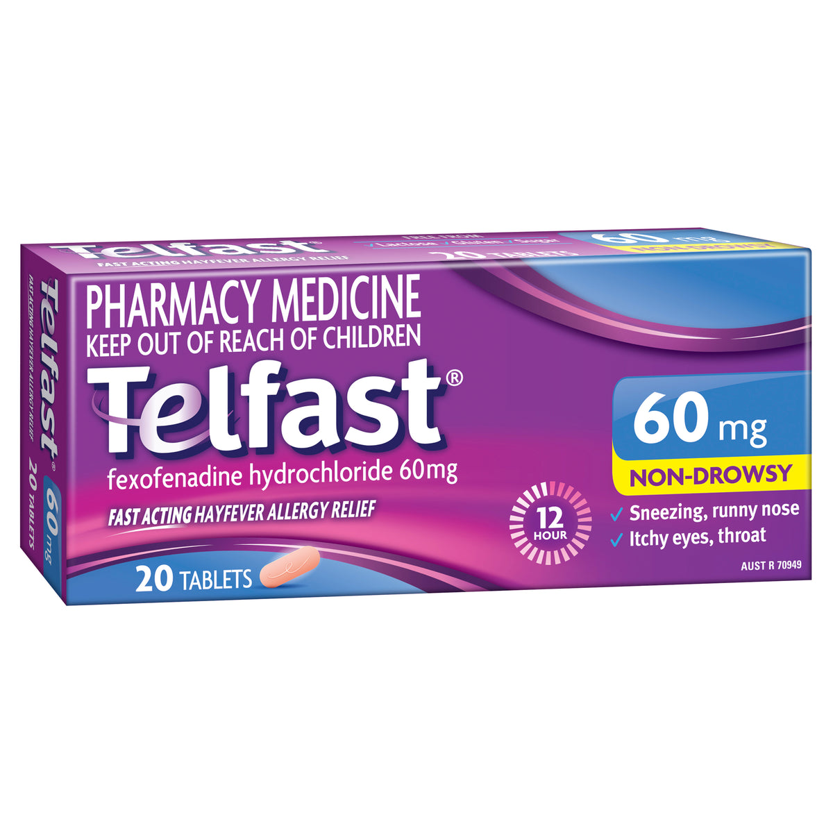 Telfast H/Fvr Tab 60mg 20