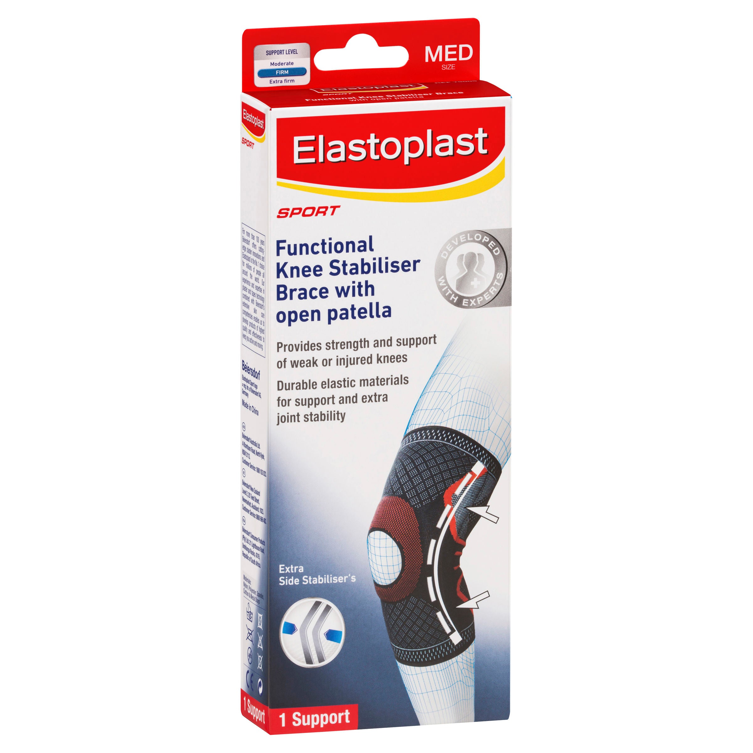 E/Plast Sprt Functinl Knee Brc Med