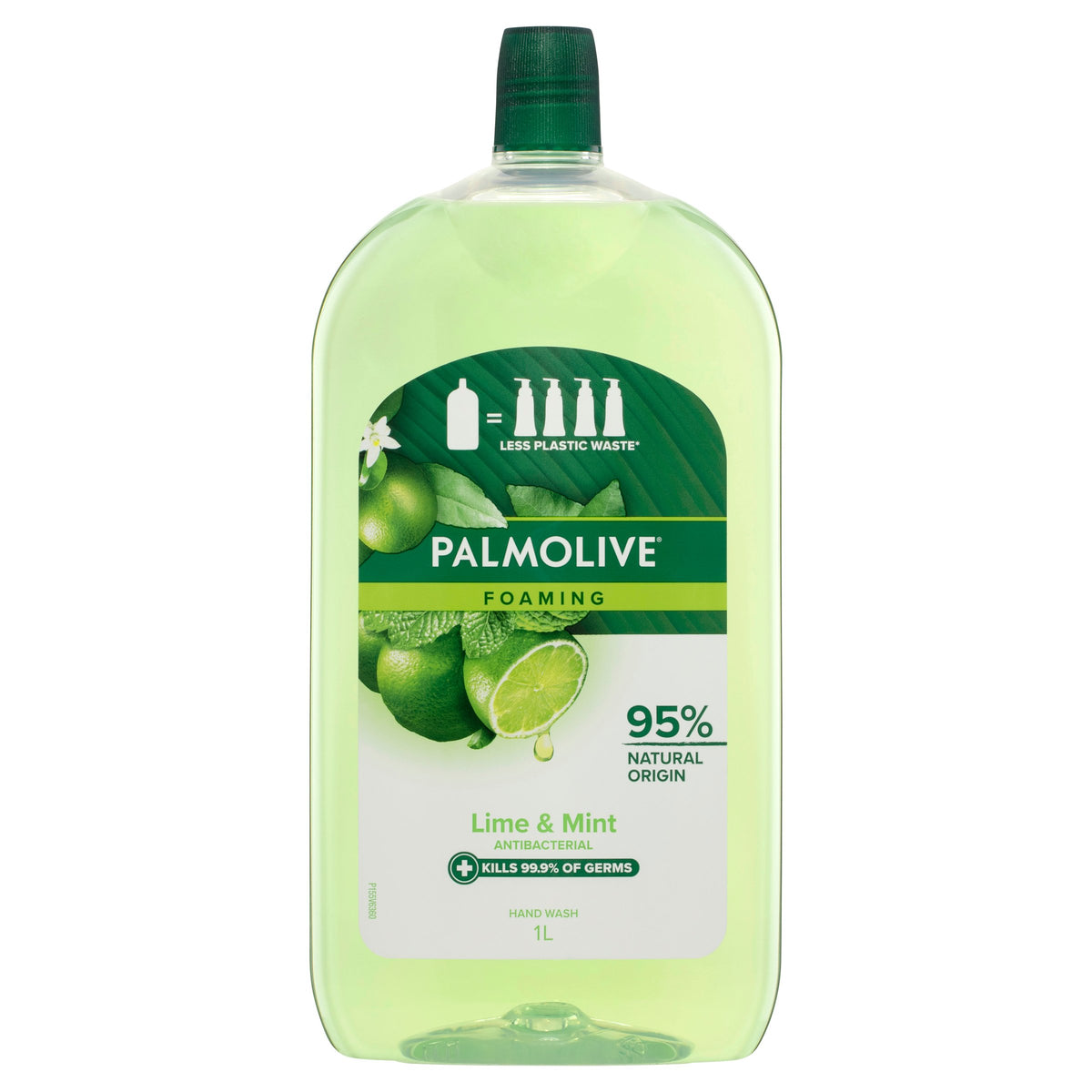 Palmolive Foaming Antibacterial Liquid Hand Wash Soap 1L, Lime & Mint Refill and Save