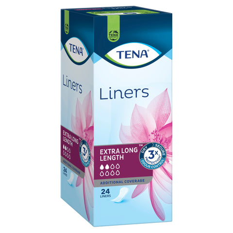 TENA Extra Long Length Liners 24 Pack