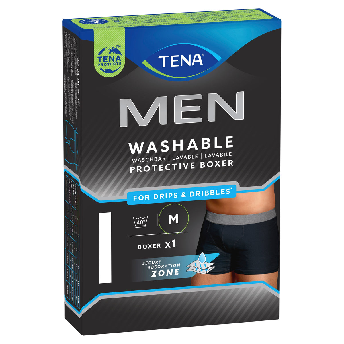 TENA Men Washable Protective Boxer Medium (M) 1 Pack