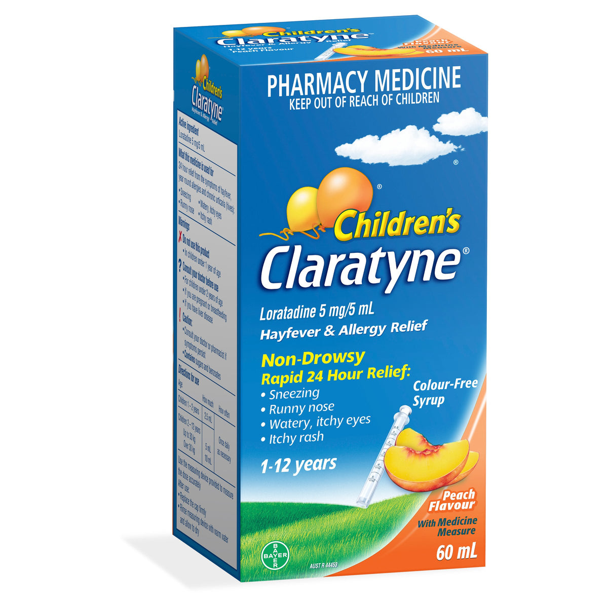 Claratyne Syp Peach Flavr 60ml