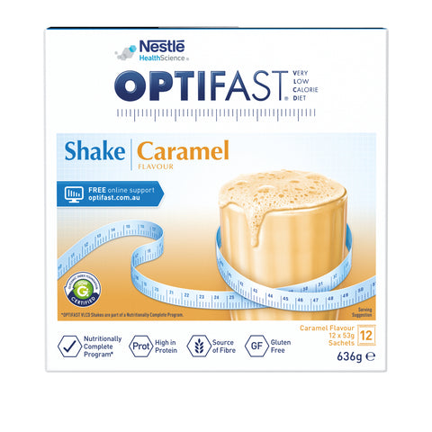 OPTIFAST VLCD Shake Caramel Flavour 12 Pack 636g