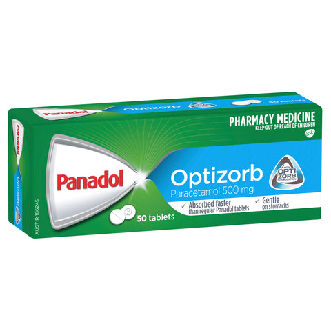 Panadol with Optizorb for Pain Relief, Paracetamol - 500mg 50 Tablets