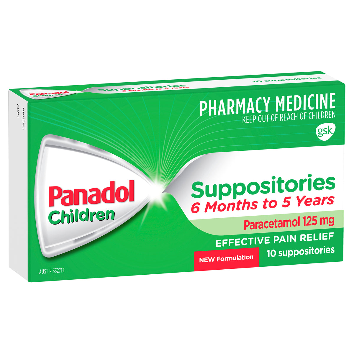 Panadol Suppos 125mg Blst 10