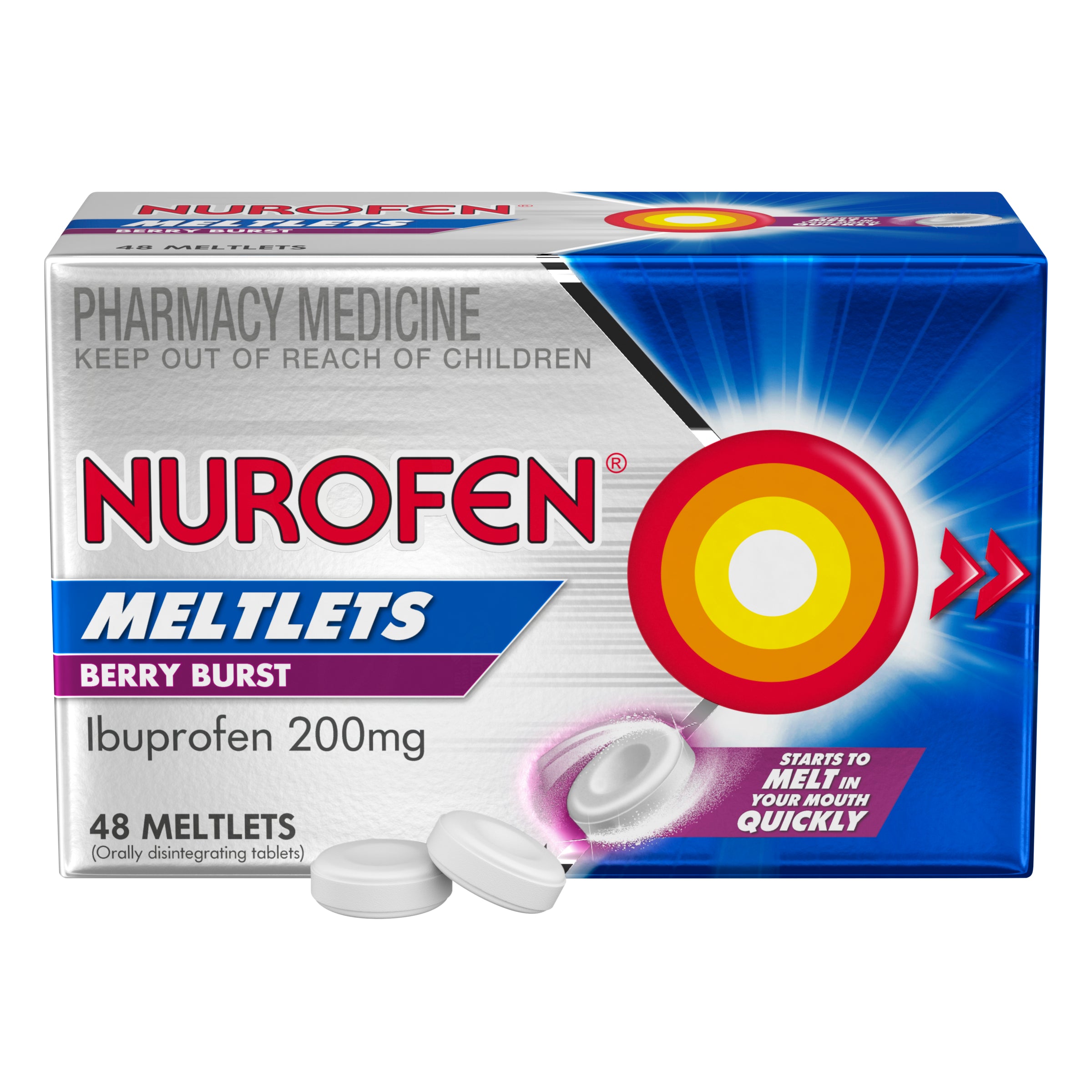 Nurofen Meltlets Bry Burst 200mg 48