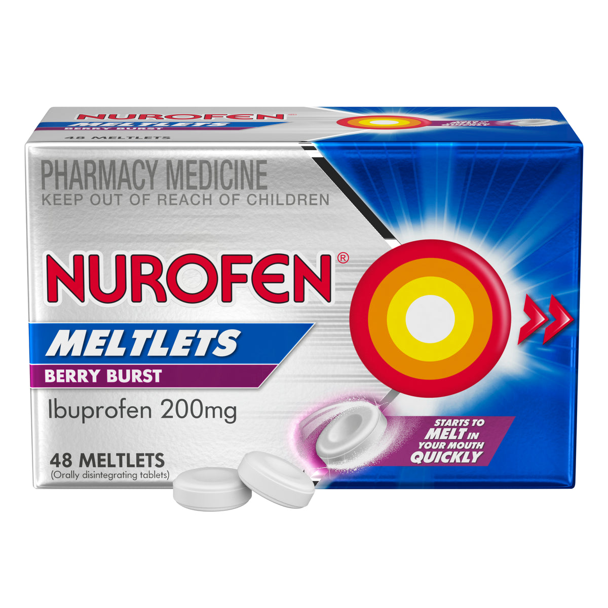 Nurofen Meltlets Bry Burst 200mg 48