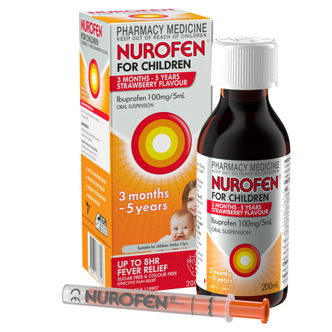 Nurofen Chld 3Mnths-5YrsStrawb200ml