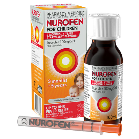 Nurofen Chld 3Mnths-5YrsStrawb100ml