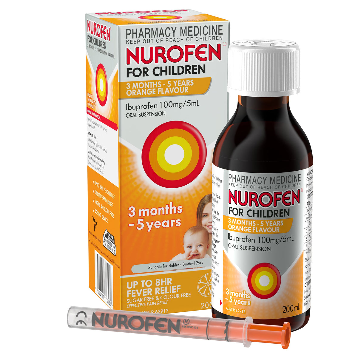 Nurofen Chld 3Mnths-5Yrs Orng 200ml