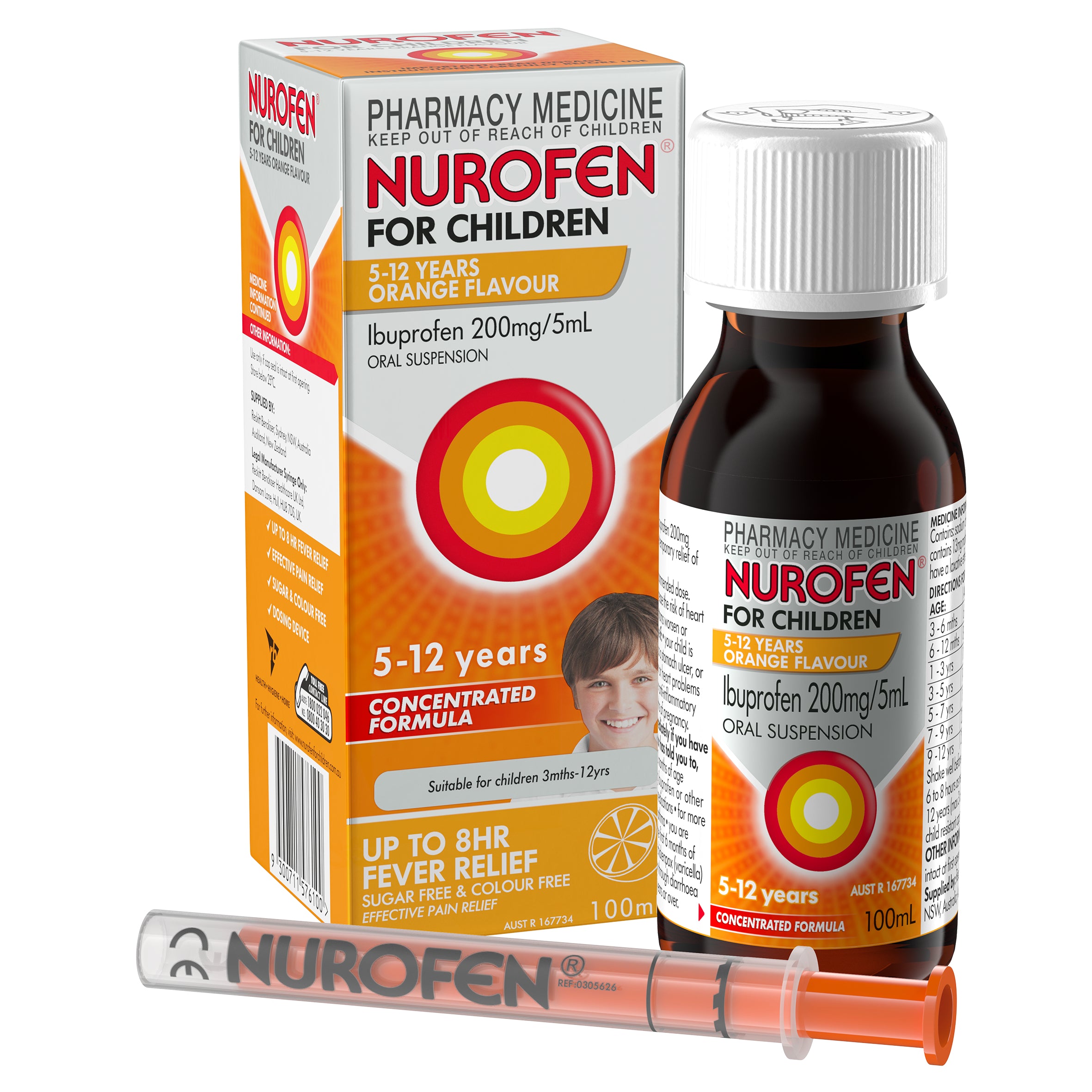 Nurofen Chld 5-12 Orng 100ml