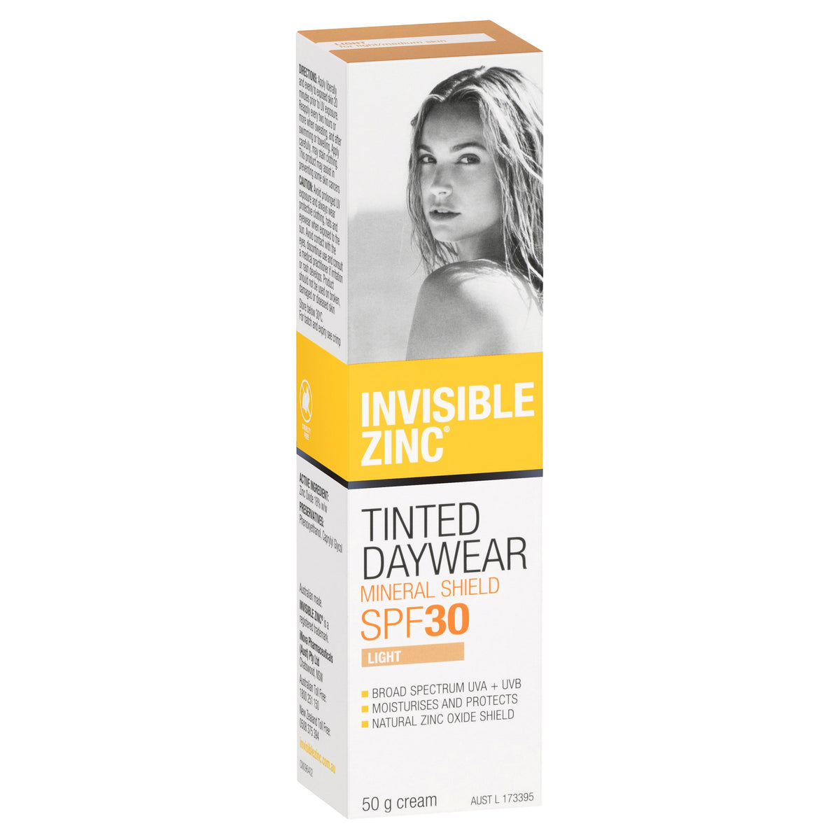 Invisible Zinc Tinted Daywear Mineral Shield SPF 30 Light 50g