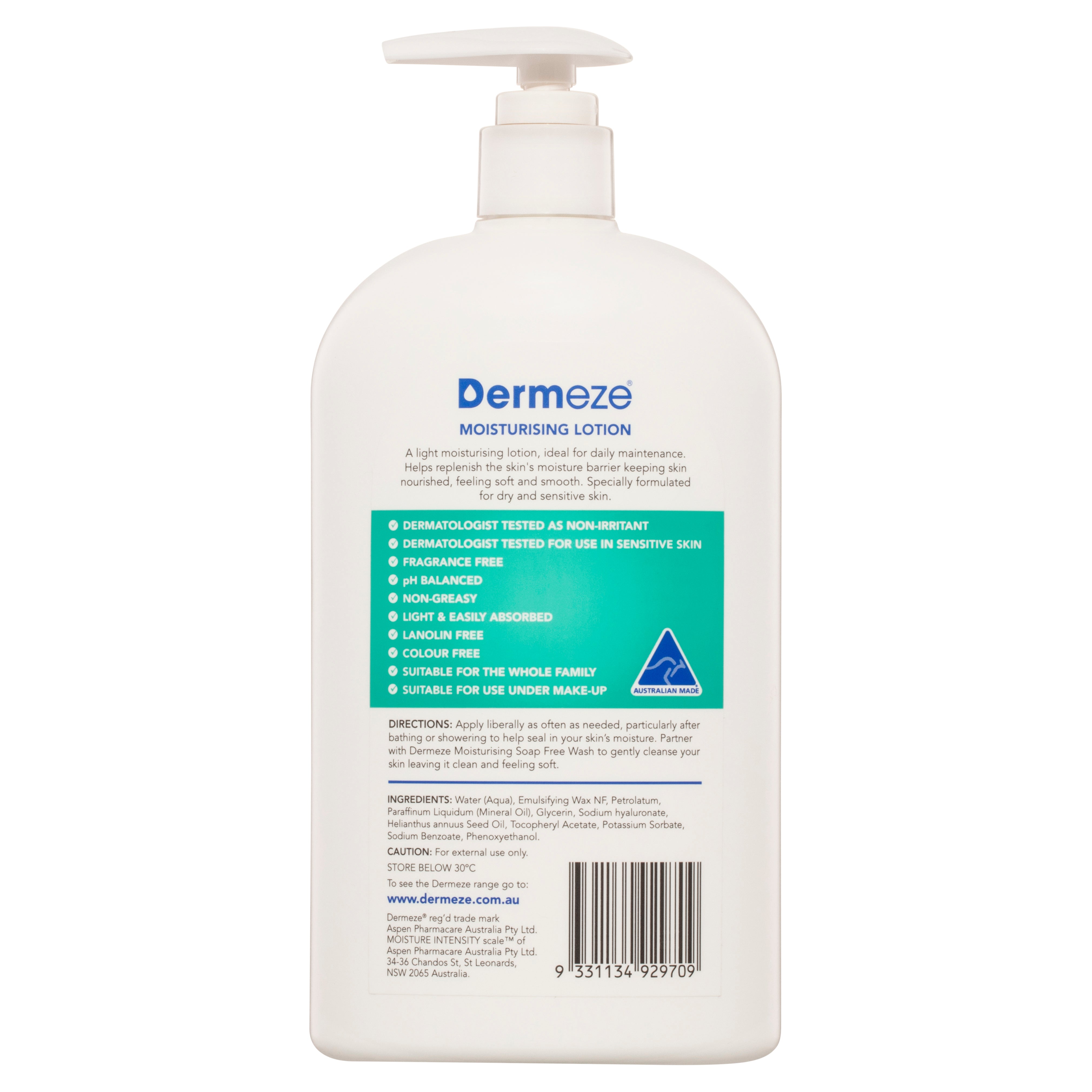 Dermeze Moist Ltn 500ml Btle