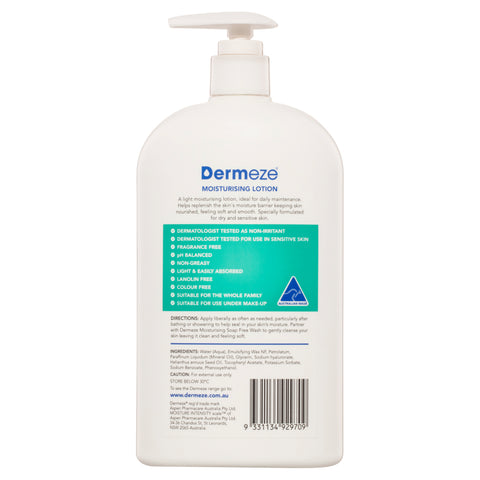 Dermeze Moist Ltn 500ml Btle