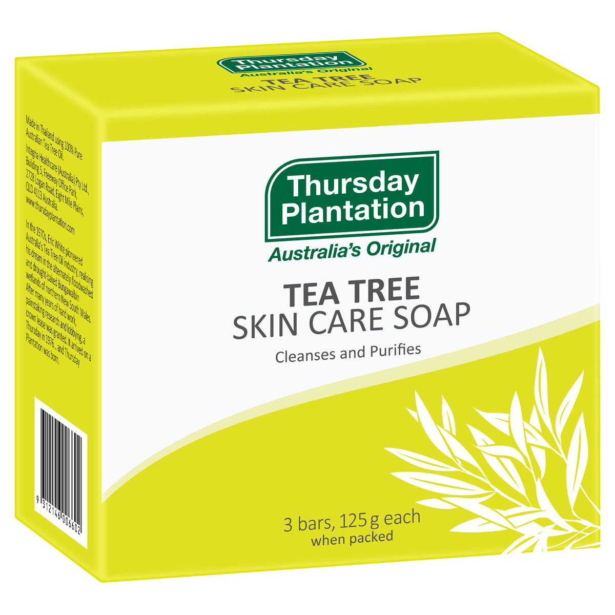 Thursday Plantation Tea Tree Skin Care Soap Bars 3 x 125g