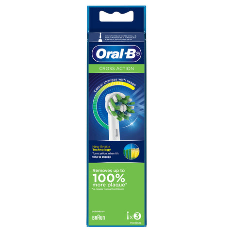 Oral-B Cross Action Replacement Brush Heads 3 Count