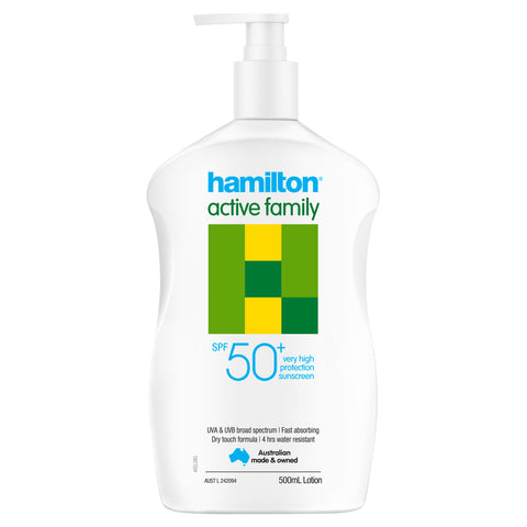 Hamilton Active Family Lotion SPF 50+ 500mL