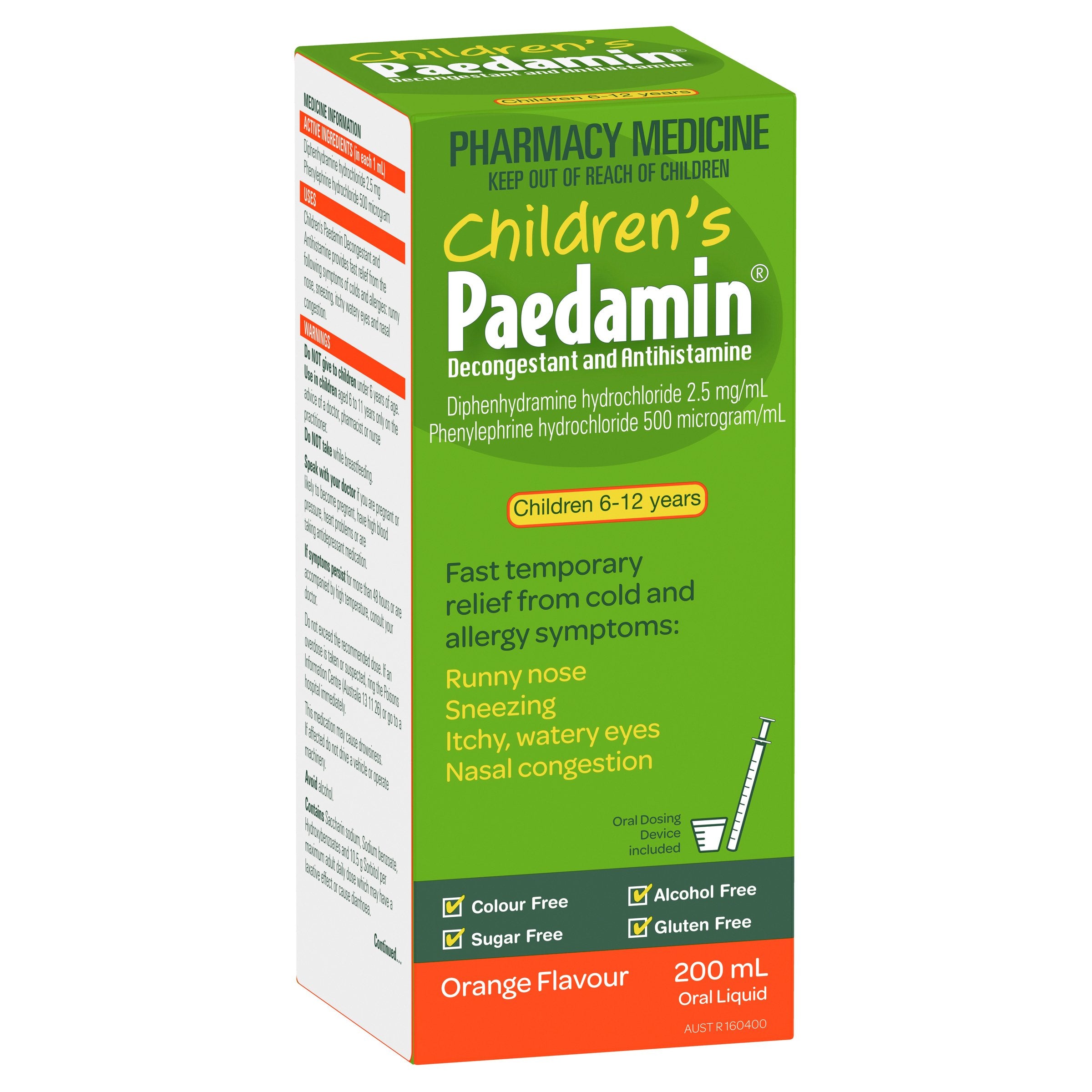 Paedamin Decon & A/Hist 200ml