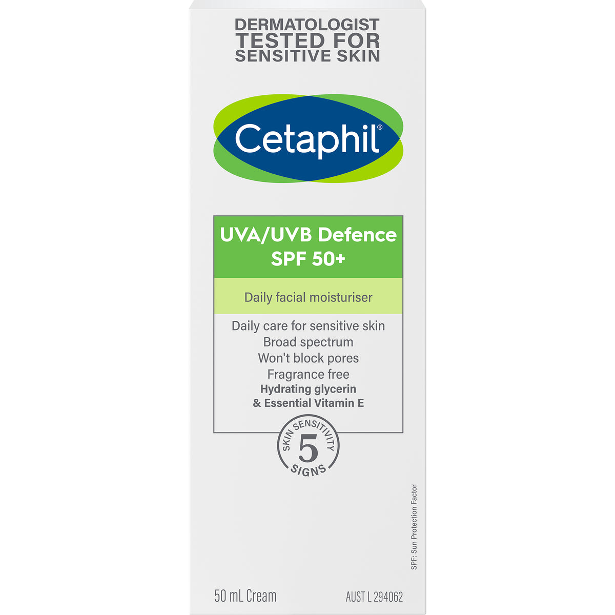 Cetaphil UVA/UVB Defence with SPF 50+