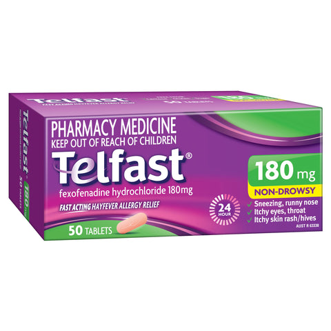 Telfast 180mg 50 Tablets