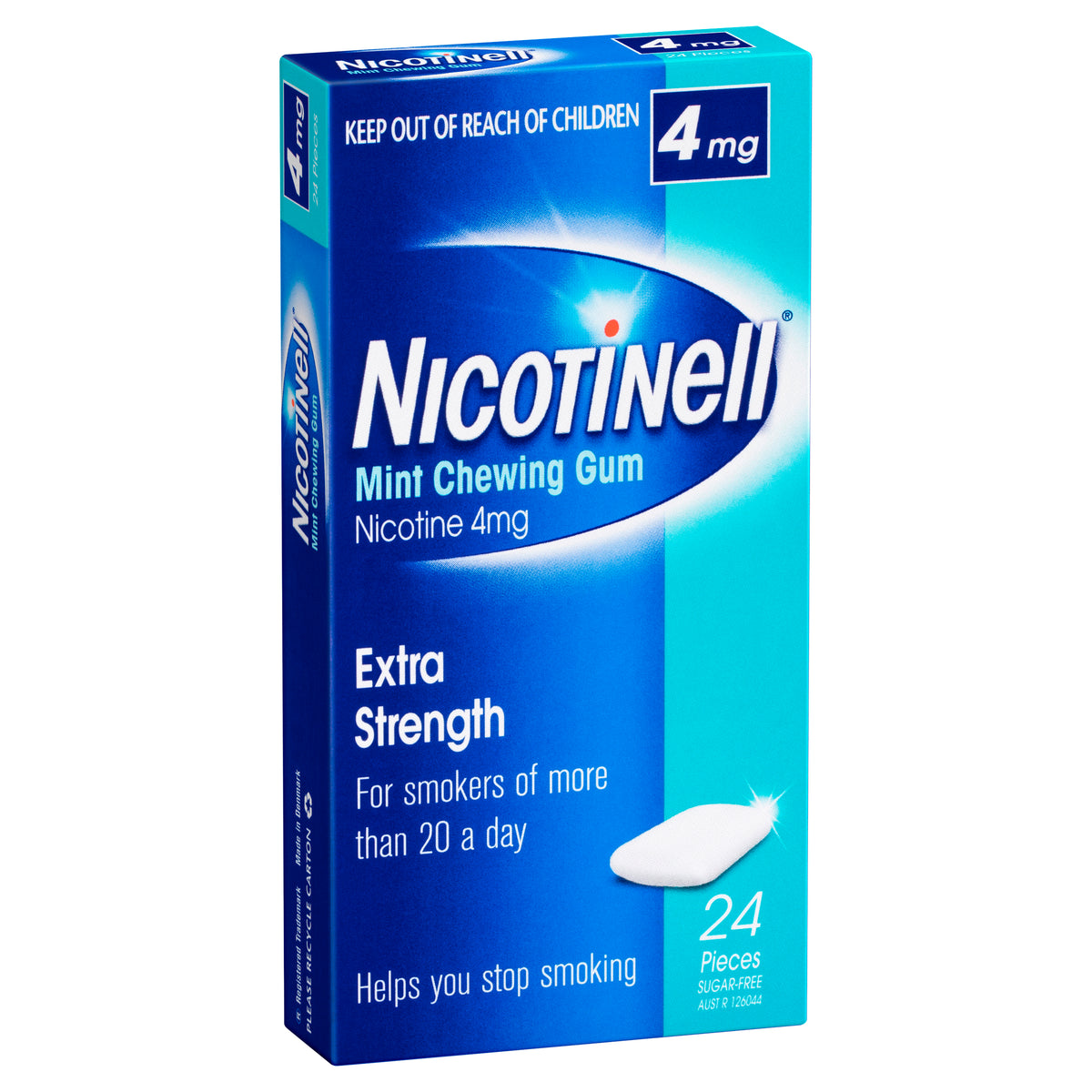 Nicotinell Stop Smoking Mint Gum Extra Strength 4mg 24 Pack