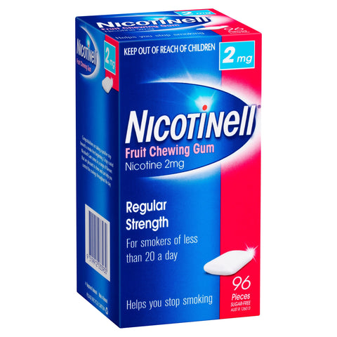 Nicotinell Stop Smoking Fruit Gum Regular Strength 2mg 96 Pack