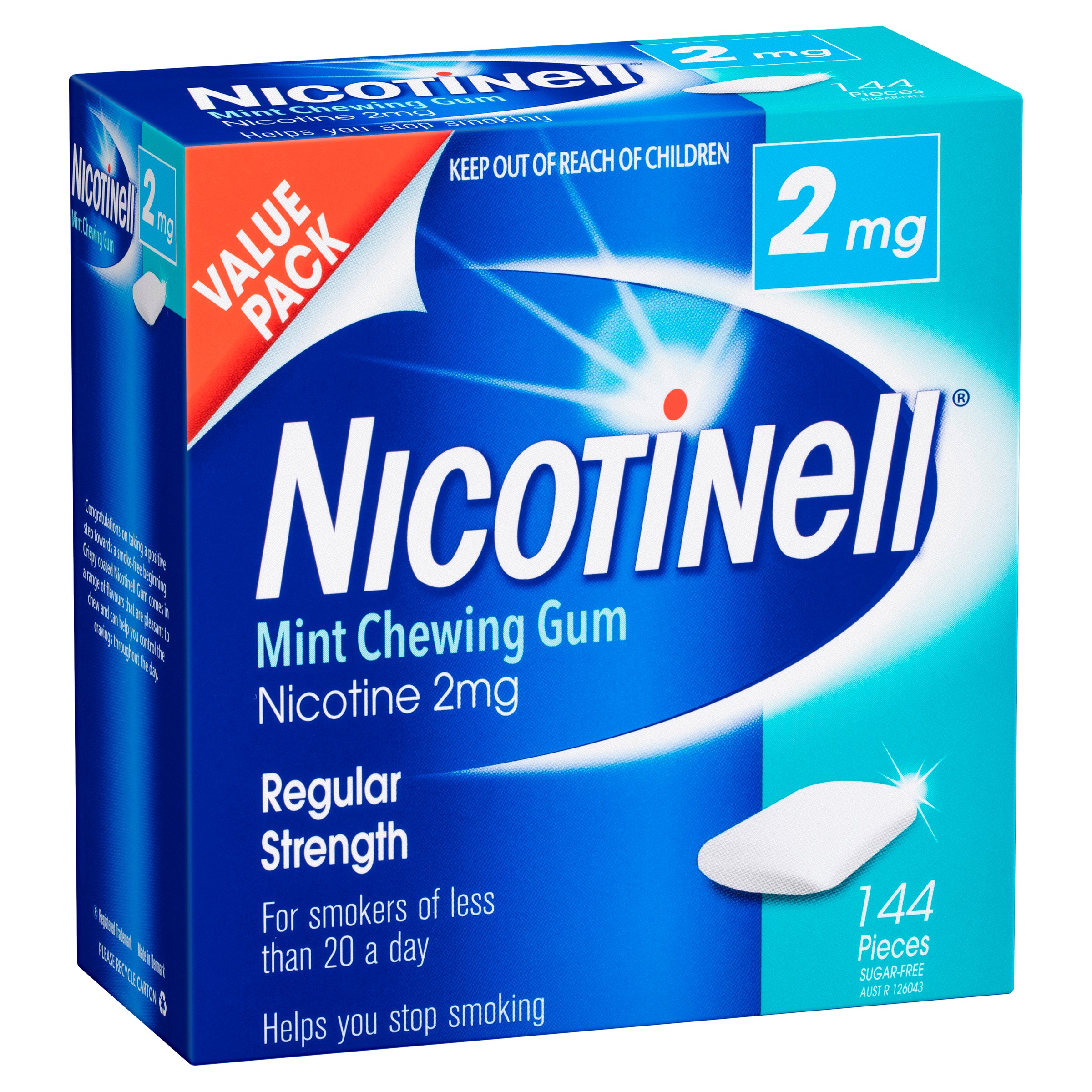 Nicotinell Gum Mnt 2mg 144Pk