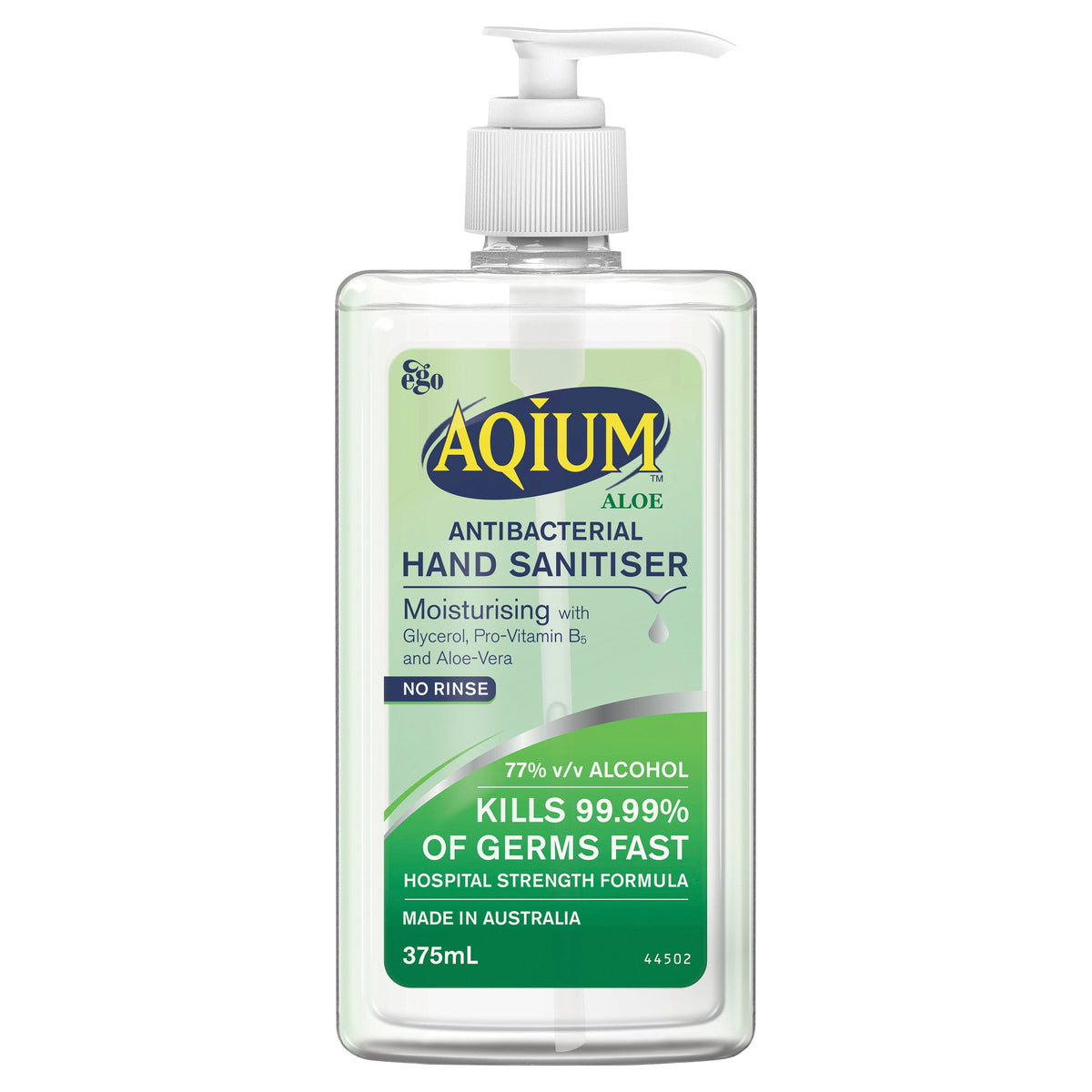 Aqium Aloe Antibacterial Hand Sanitiser375ml