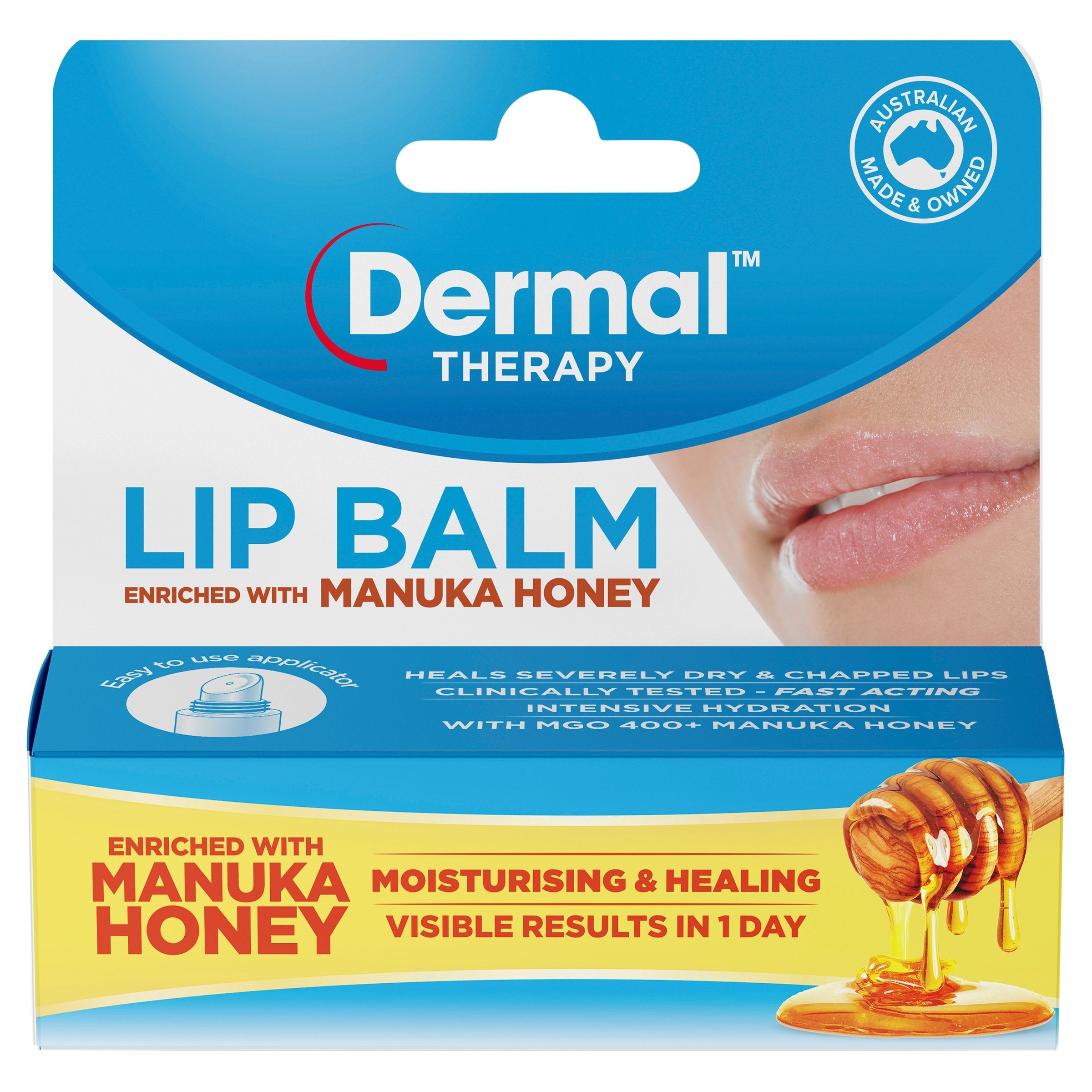 Dermal Thrpy Lip Balm Manuka Hny10g