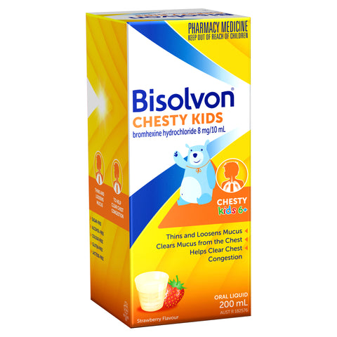 Bisolvon Chesty Kids Strawberry Liquid 200ml