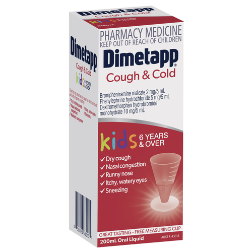 Dimetapp Kids Cough & Cold 6 Years+ 200ml