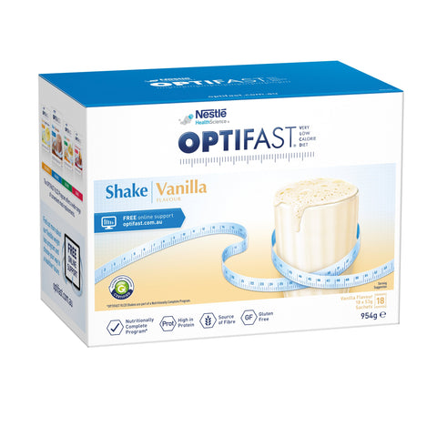 OPTIFAST VLCD Shake Vanilla Flavour 18 Pack 954g