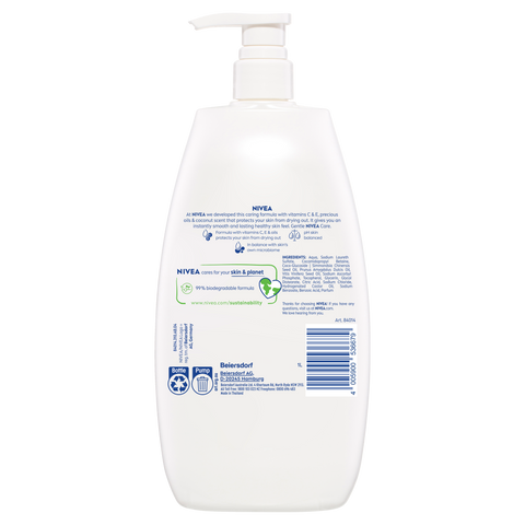 Nivea Shwr Indulgent CConut 1Ltr