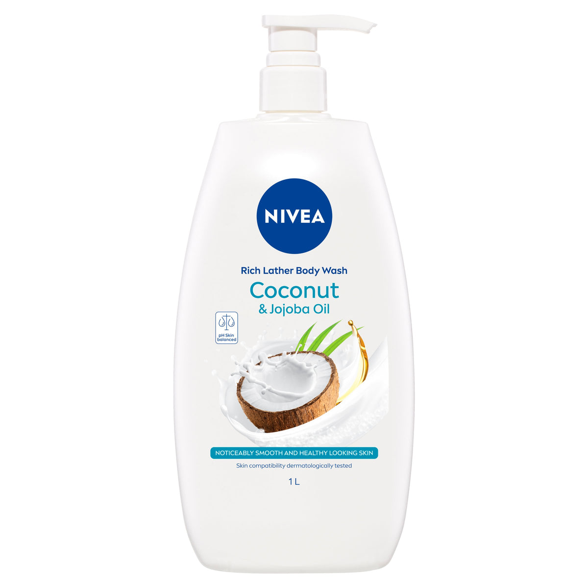 NIVEA Rich Lather Coconut & Jojoba Oil Body Wash 1L