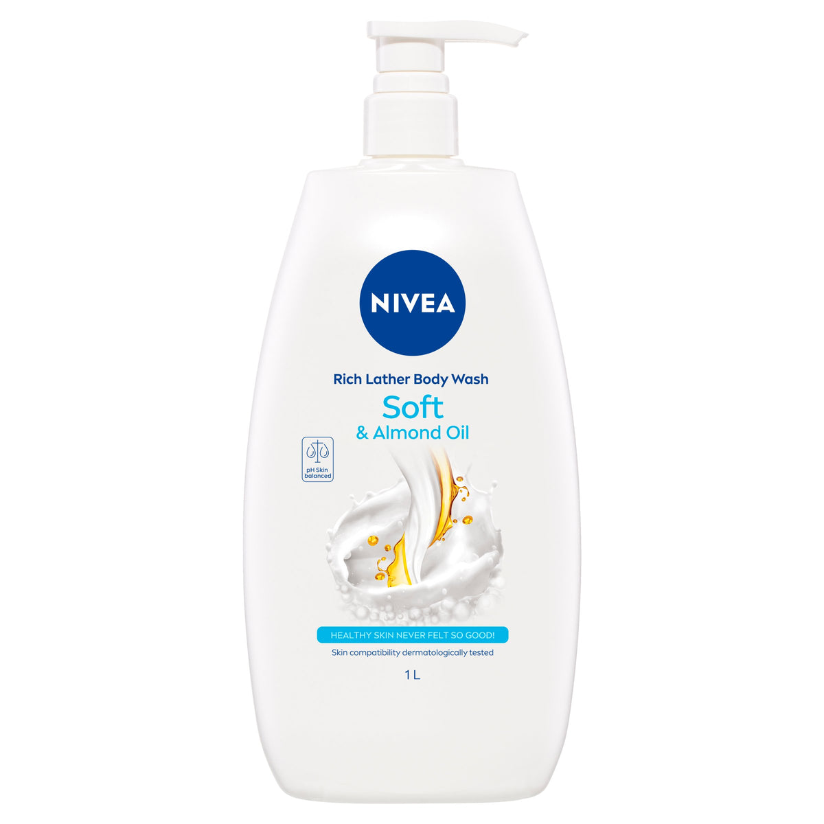 NIVEA Rich Lather Soft & Almond Oil Body Wash 1L