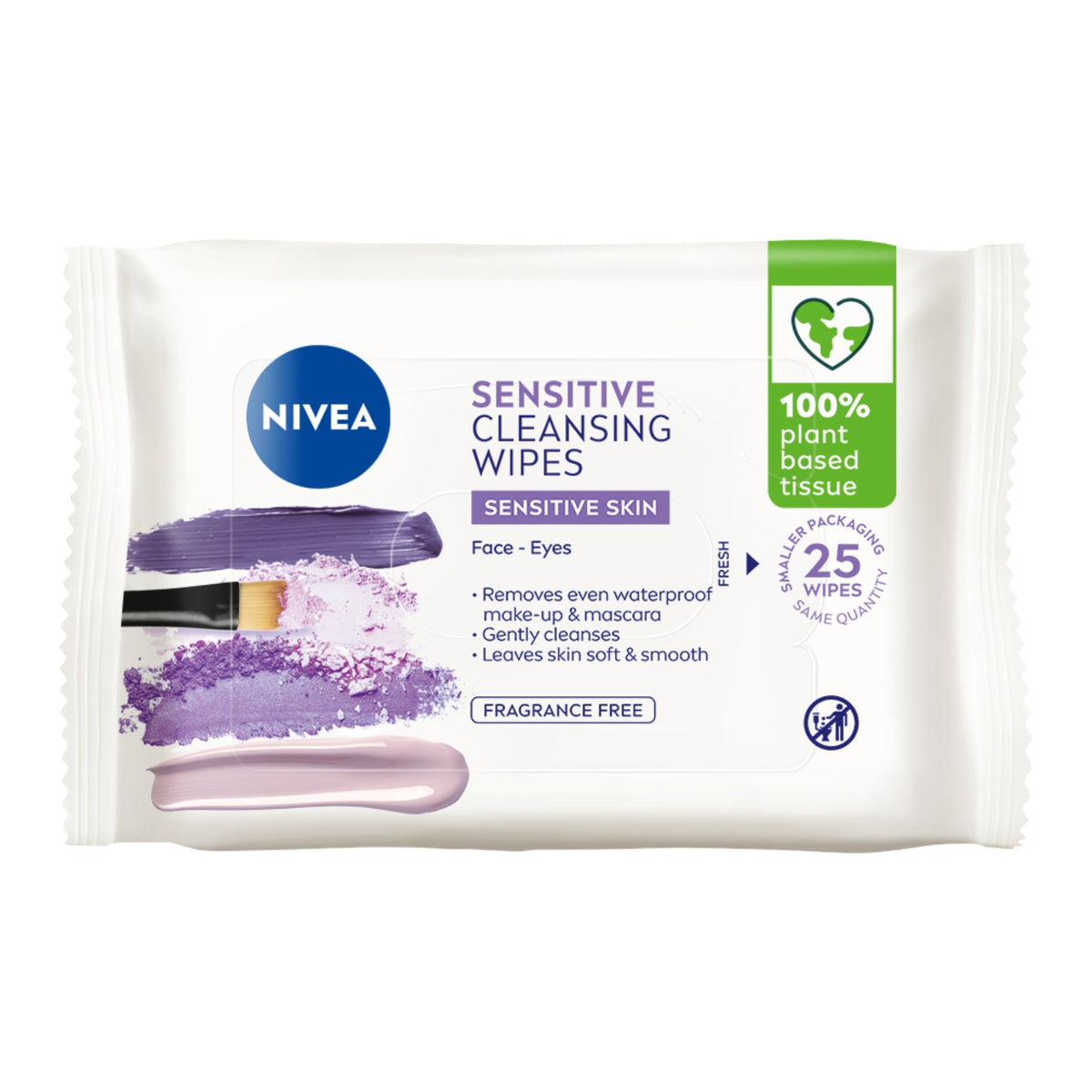 NIVEA Sensitive Biodegradable Cleansing Wipes for Sensitive Skin 25 pack