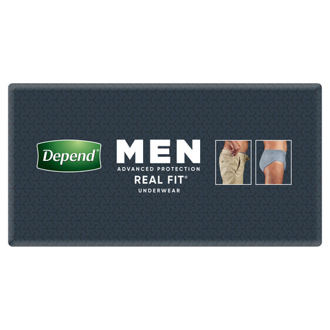 Depend Real Fit Incontinence Underwear Men Large 8 Pack