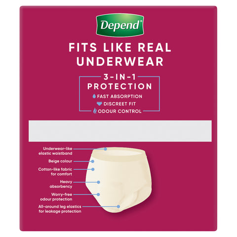 Depend U/Wear Realfit Fem Lge 8 x4