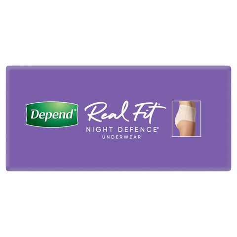 Depend Real Fit Night Defence Incontinence Underwear Women Large 8 Pack (BULK)