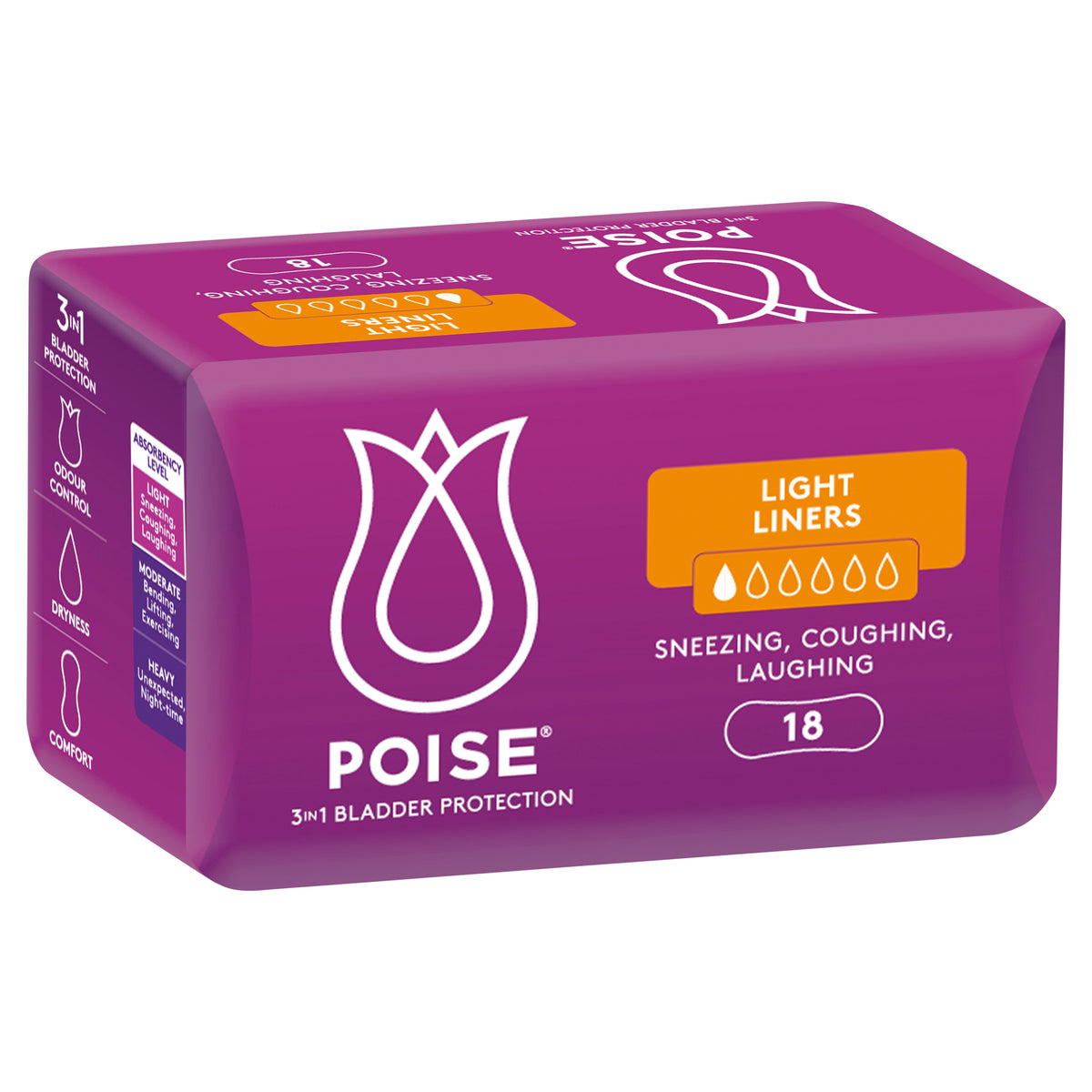 Poise Liners For Bladder Leaks Light 8 Pack