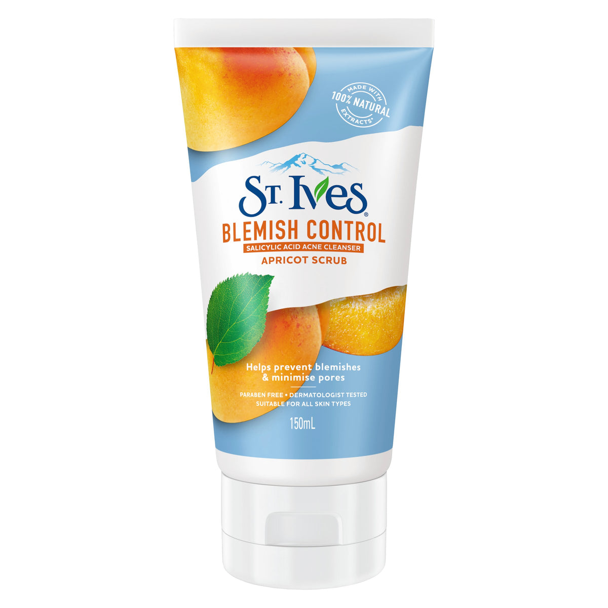 St Ives Facial Scrub Blemish Control Apricot Contains 2% Salicylic Acid 150ml