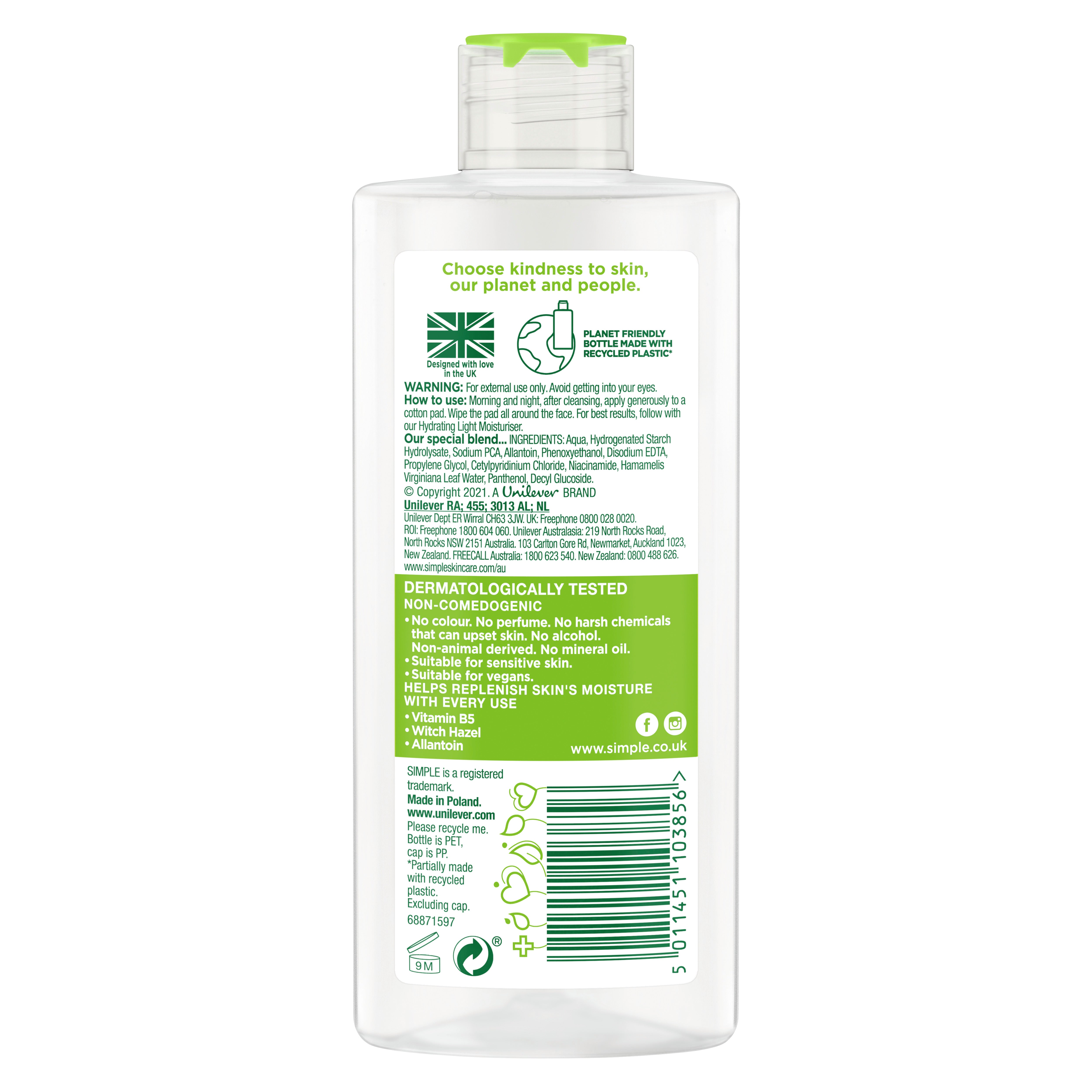 Simple Frsh Skn Toner 200ml