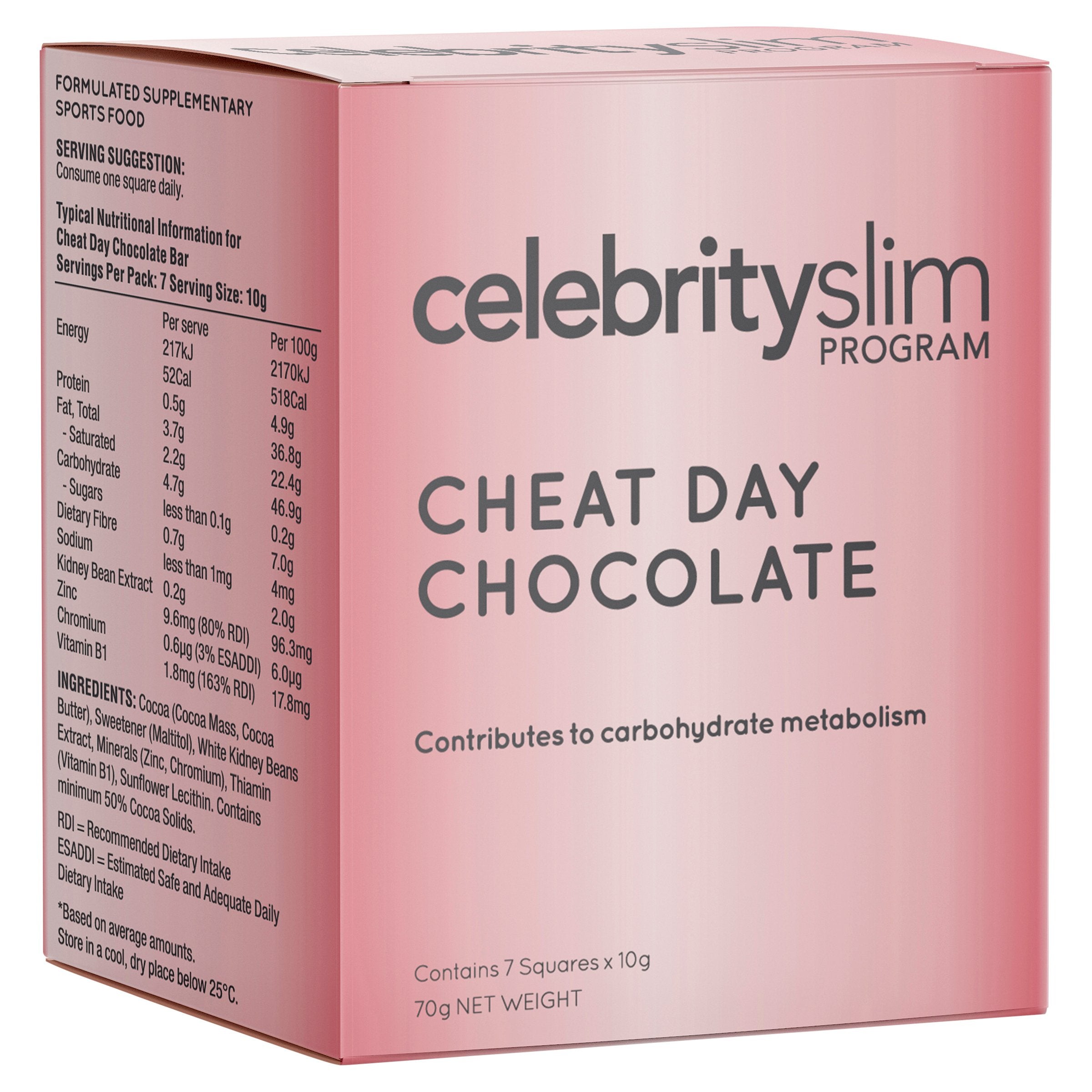 Celebrity Slim Cheat Day Choc7x10g