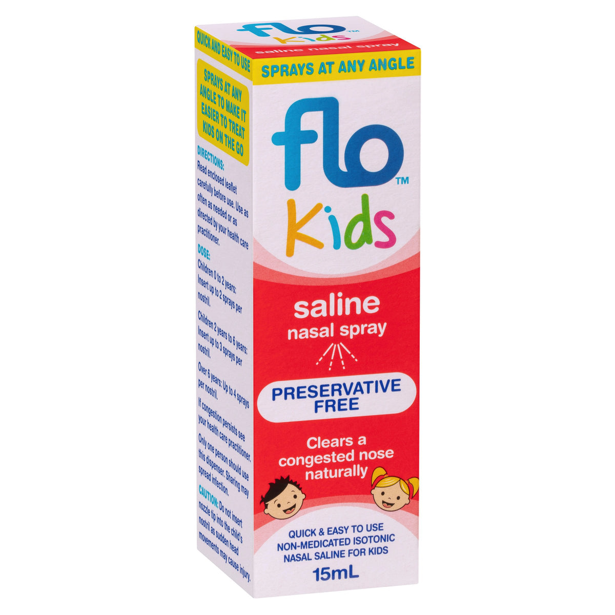 FLO Kids Saline Nasal Spray 15mL