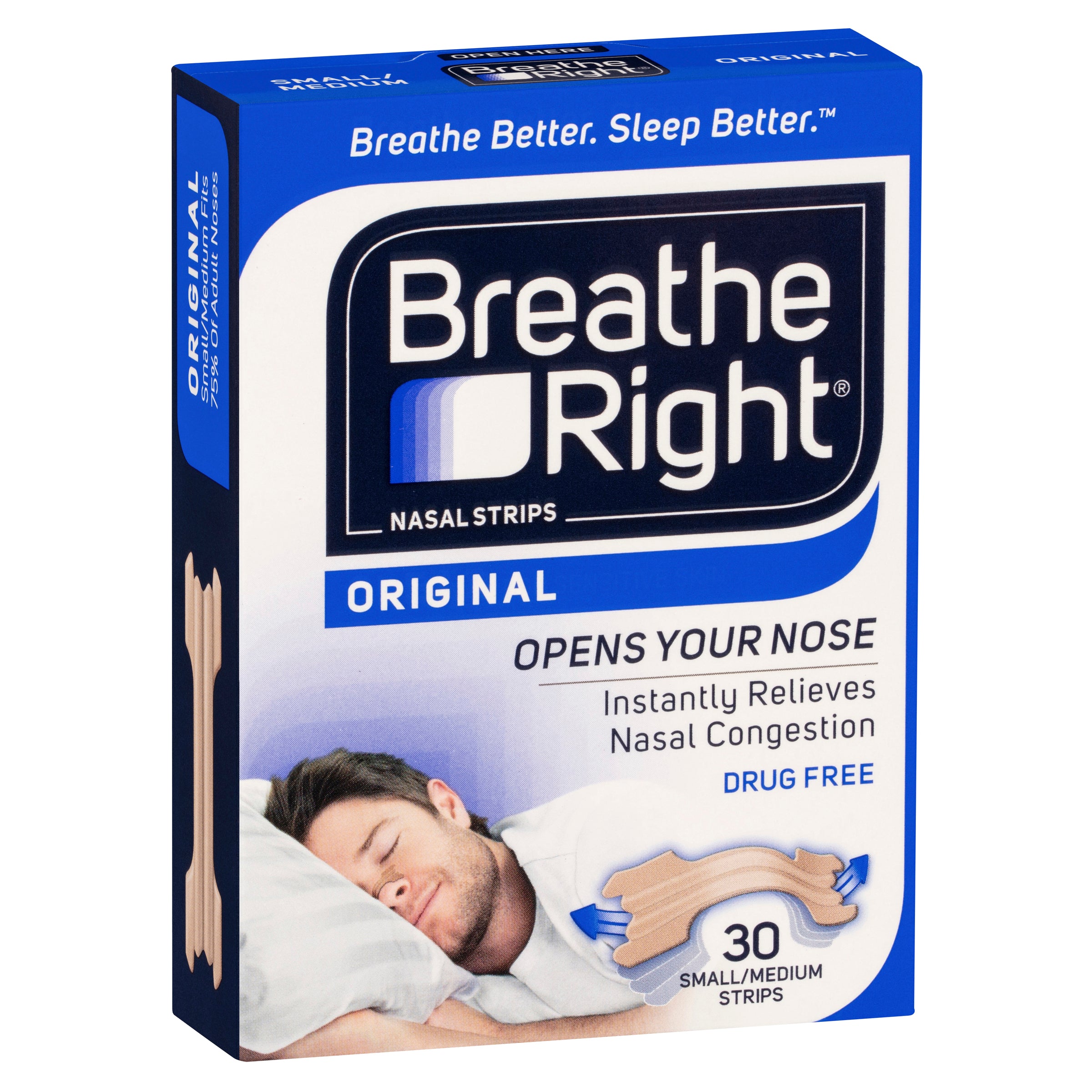 Breathe Right Nasal Tan Reg 30