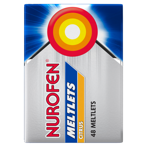 Nurofen Meltlets Pain Relief Citrus 200mg Ibuprofen 48 pack