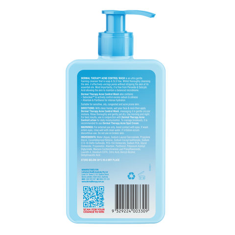 Dermal Thrpy Acne Ctrl Wash 175ml